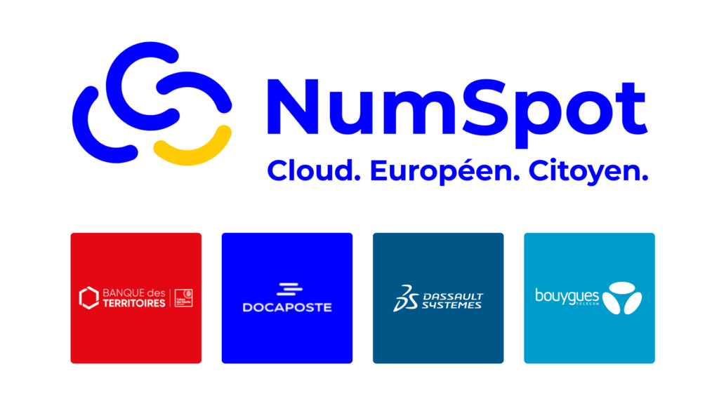 NumSpot est un acteur du cloud souverain et de confiance. Né de la volonté de 4 entreprises françaises de premier plan des secteurs public et privé (Banque des Territoires, Docaposte, Dassault Systèmes et Bouygues Télécom)