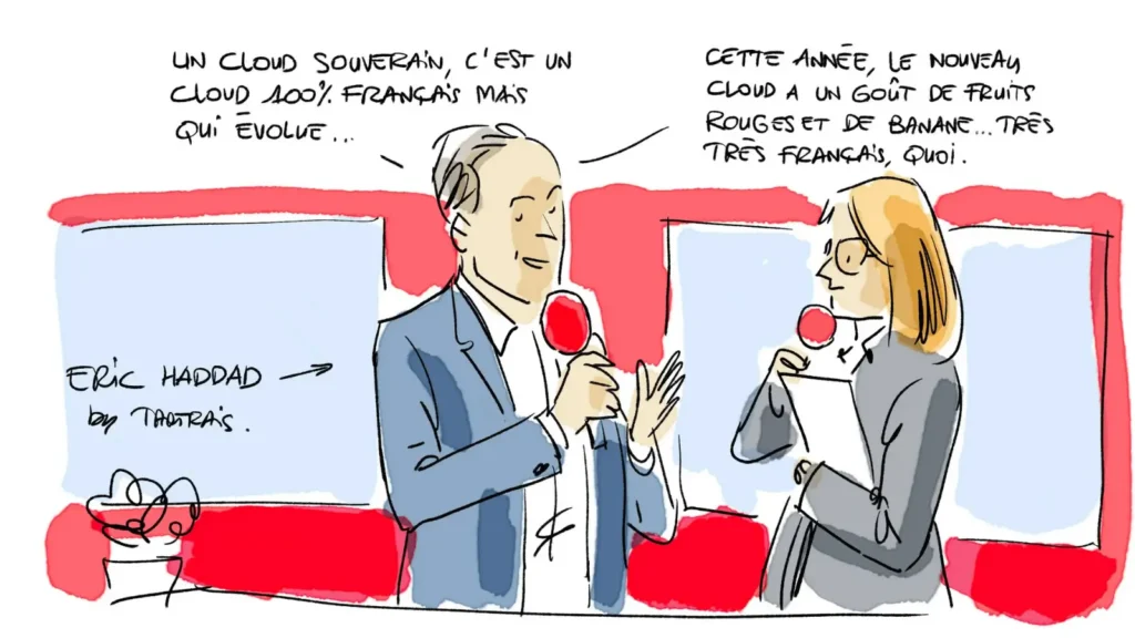 Dessin entretien avecEric Haddad au Printemps de Territoires